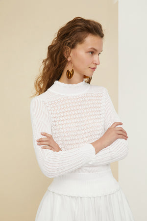 Pull en crochet en coton bio