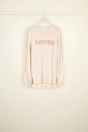 Pull à logo brodé en laine