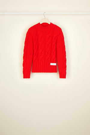 Zopfmuster-Pullover