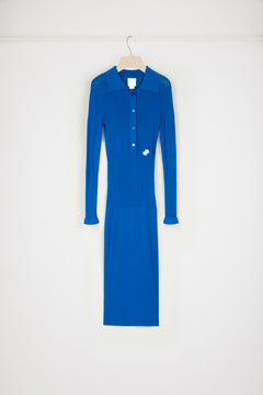 Vestito polo midi in maglia di cotone bio