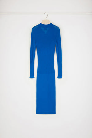 Knit polo midi dress in organic cotton