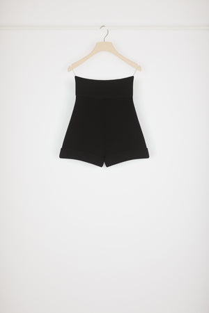 Pantaloncini in lana a costine