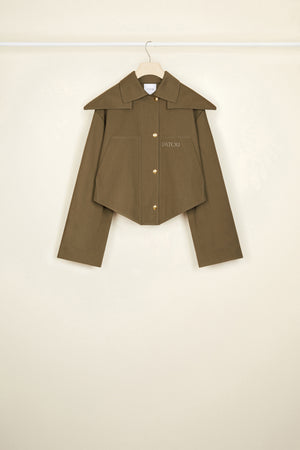 Parka corto con cappuccio rimovibile