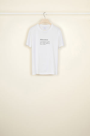 „Alliteration“-T-Shirt aus Bio-Baumwolle