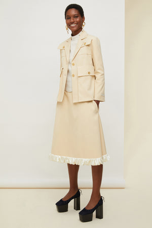 Jupe safari en coton