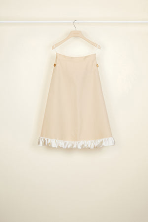 Jupe safari en coton