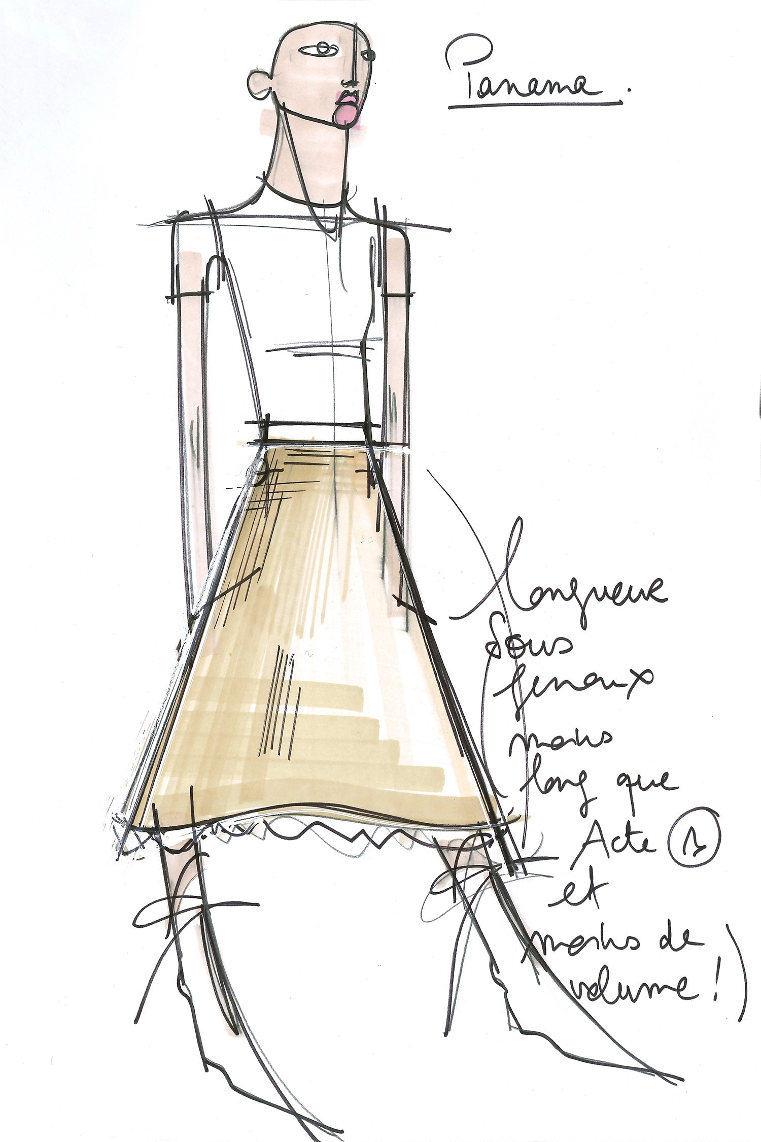 Patou - Cotton safari skirt - Vanilla - The summer skirt goes on an adventure.Vanilla Panama cotton midi skirt. A-line silhouette designed to sit slightly lower on the waist. Two side pockets with JP logo-engraved gold buttons. Zip fastening at the back. Ruffled bubble hem in contrasting satin.