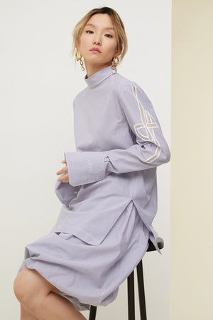 Guipure cut-out cotton top