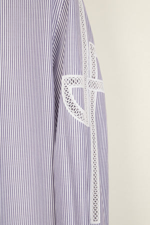 Guipure cut-out cotton top
