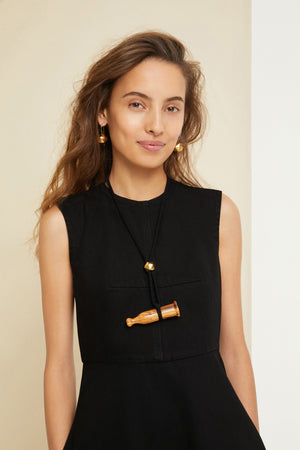 Midi dress in organic denim