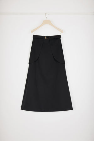 Pocket midi skirt in organic cotton