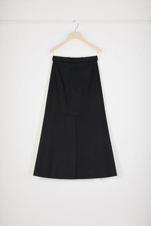 Pocket midi skirt in organic cotton
