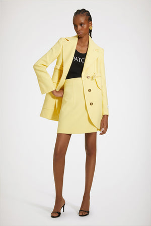 A-line mini skirt in cotton-blend tweed