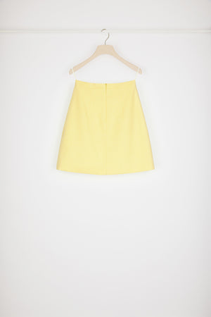 A-line mini skirt in cotton-blend tweed