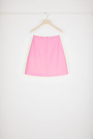 A-line mini skirt in cotton-blend tweed