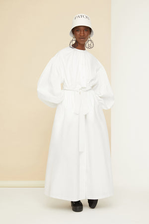Cropped volume top in organic cotton
