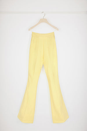 Pantalon évasé en tweed de coton mélangé