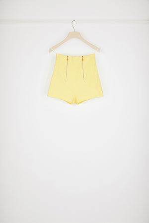 Shorts aus Baumwollmix und Tweed mit Reißverschluss