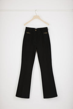 Flared trousers in organic cotton denim