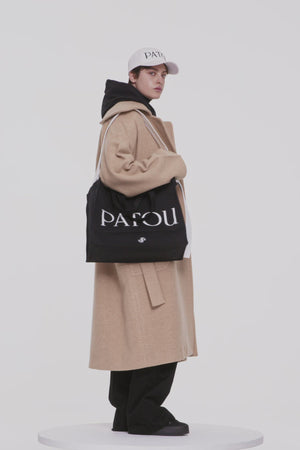Manteau maxi en laine double face