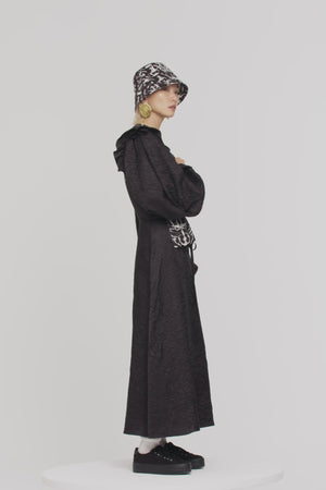 V neck maxi dress eco-friendly satin