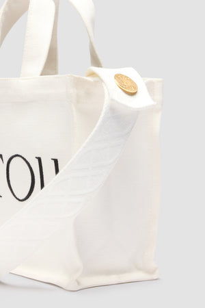 Small Patou tote in cotton canvas