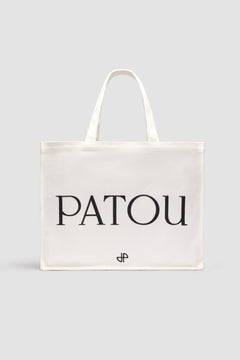 Large Patou tote in cotton canvas