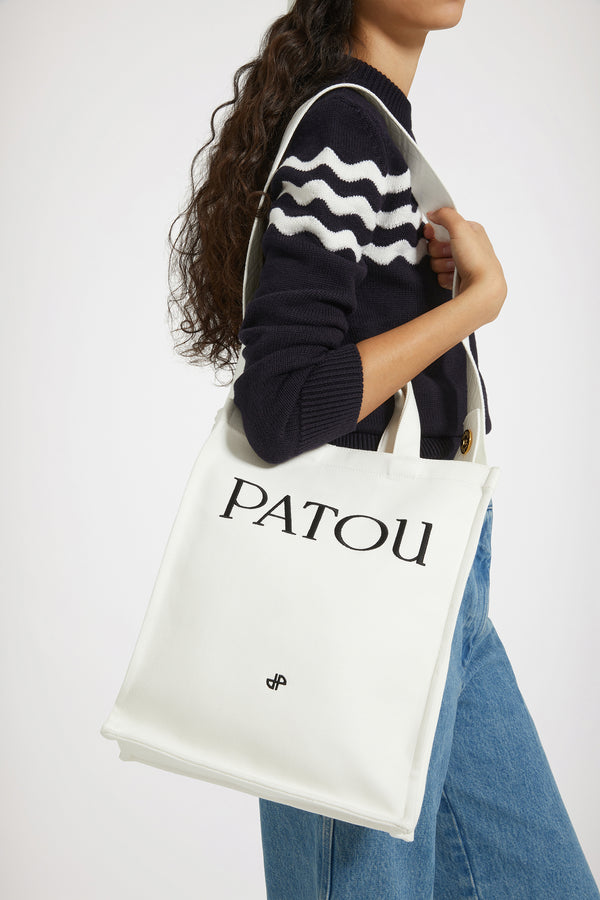 Patou - Vertical Patou tote in cotton canvas