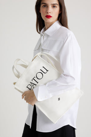 Vertikaler Patou-Shopper aus Baumwollcanvas