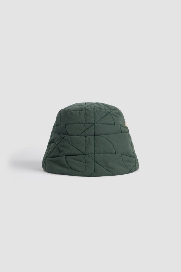 Patou - Bob Patou en nylon matelassé recyclé - Bottle Green - Bob en nylon recyclé vert bouteille. Matelassage JP. Bord large.Dimensions :S : 55 cm de circonférenceM : 57 cm de circonférenceL : 59 cm de circonférence