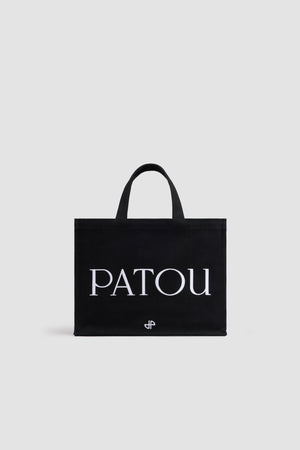 Medium Patou logo tote in cotton canvas