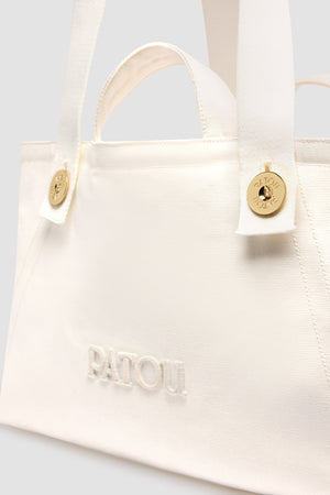 Tote a trapezio grande con logo Patou in cotone