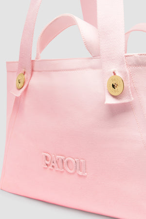 Large Patou logo trapeze tote in cotton canvas