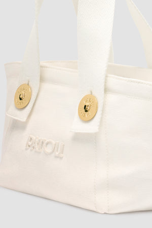 Tote a trapezio piccola con logo Patou in cotone