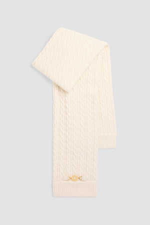 Sciarpa a trecce in lana e cashmere