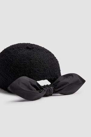 Couture cap in sustainable wool blend tweed