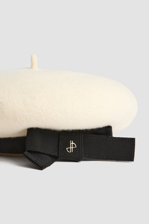 Grosgrain beret in wool felt