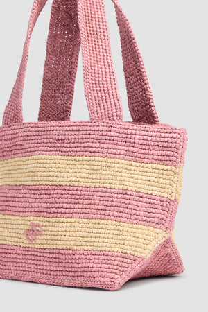 Borsa Shopping a Trapezio PM in Rafia