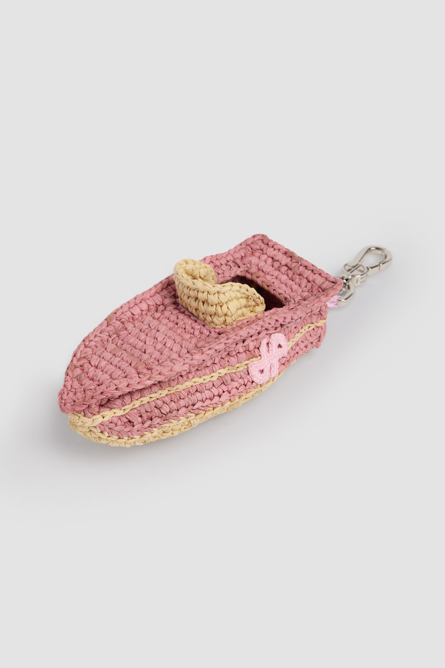 Patou - Raffia Boots-Anhänger - Candy Pink - Rosa Boots-Anhänger. Material aus Raffia.