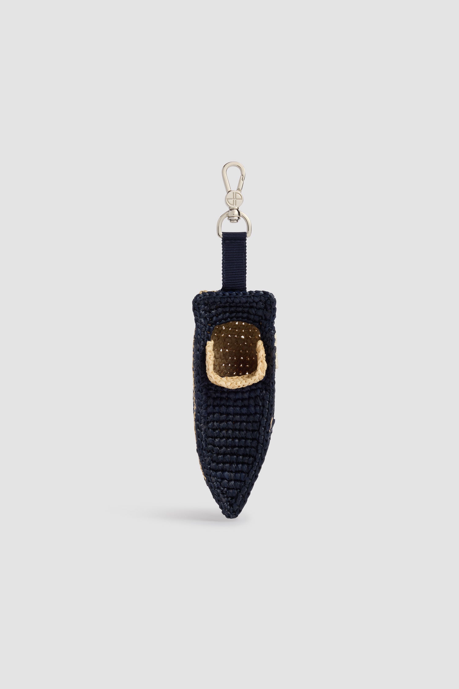 Patou - Raffia Boat Charm - Deep Sea Blue - Navy blue boat charm. Raffia material. JP logo.