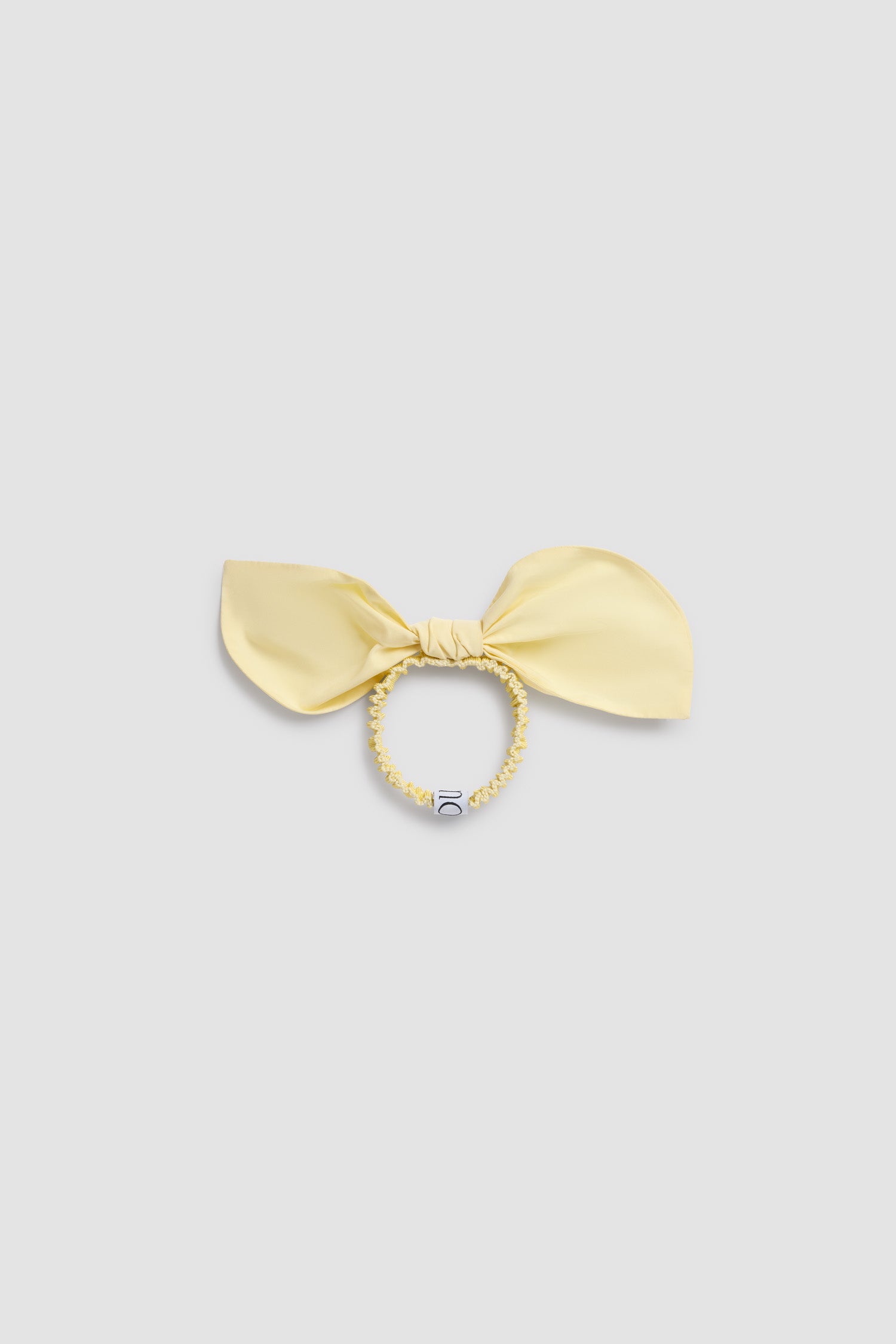 Patou - Geknoteter Haargummi aus Polyester - Citrus Blossom - Gelber Polyester-Haargummi mit strukturiertem Knoten. Haarschmuck.