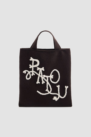 Borsa tote in lana e cashmere
