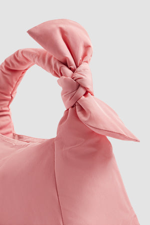 Knotted bag in recycled polyester