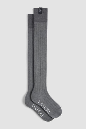 Mid-calf socks in blended cotton