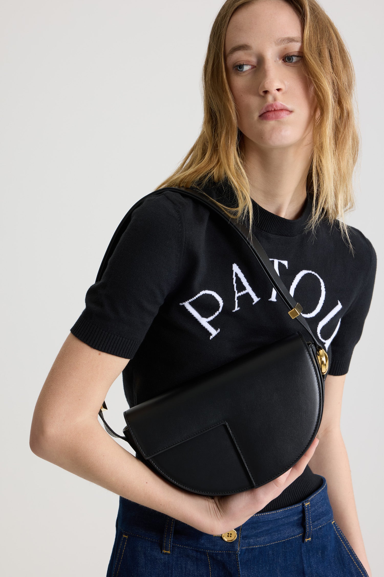 国内発送【PATOU】レザー製 Le Patou バッグ ブラック Patou | レザー製 Le JPバッグ