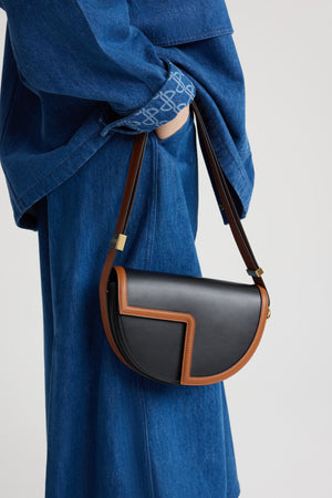 Zweifarbige Tasche Le Patou aus Leder