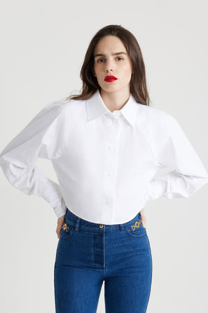 Camicia corta in cotone bio