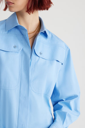 Camicia safari in cotone bio