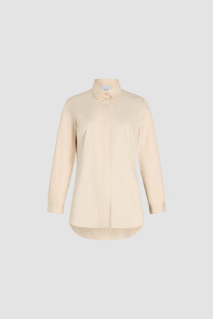 Tailored shirt in organic cotton poplin