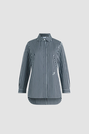 Camicia sartoriale in popeline di cotone bio stampato